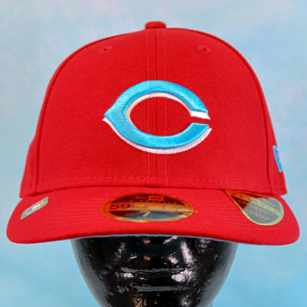 Cincinnati Reds New Era 59FIFTY Red 2024 Father's Day Fitted Cap Hat Size 7